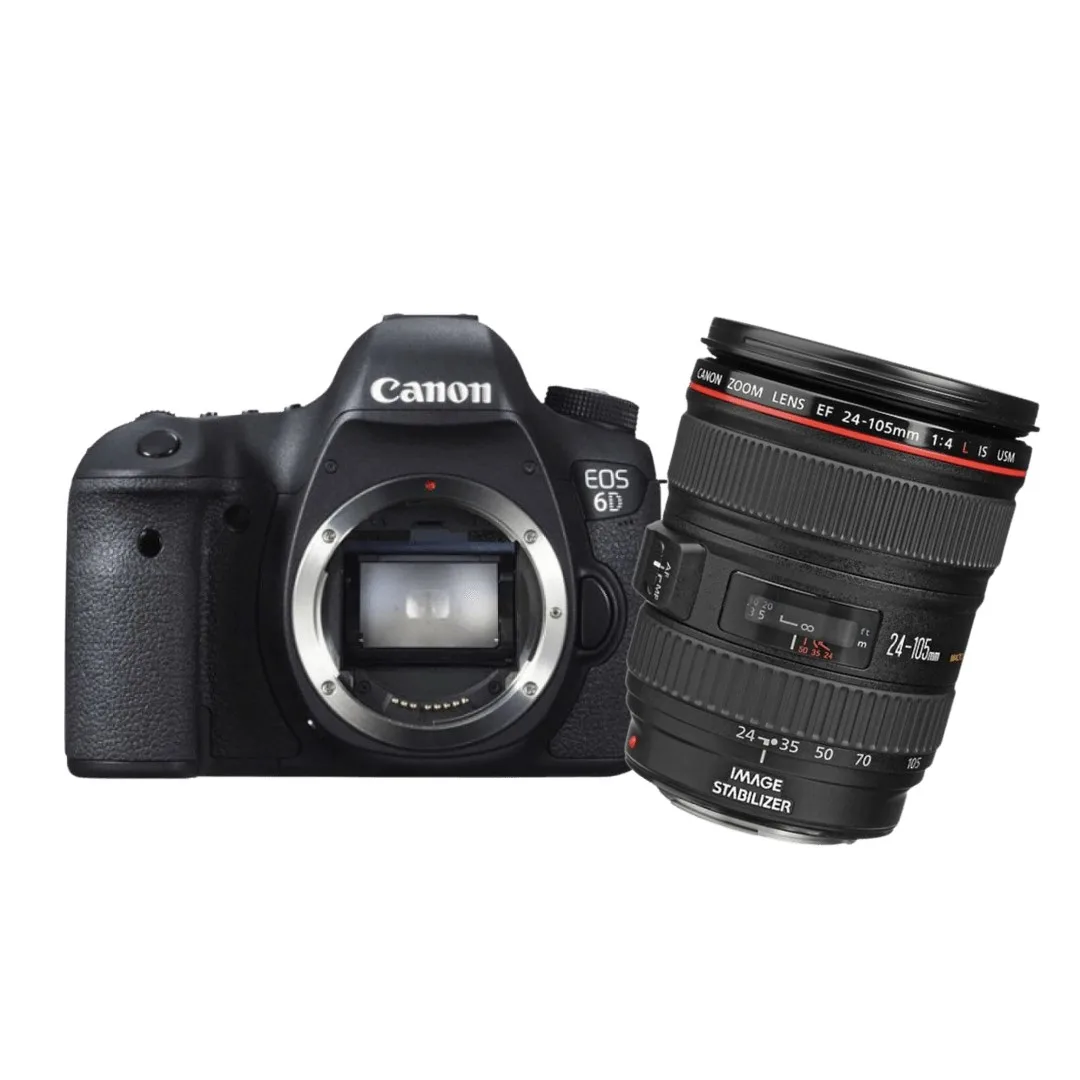 KIT Câmera Canon Dslr EOS 6D + Lente Canon EF 24-105MM F4L IS USM