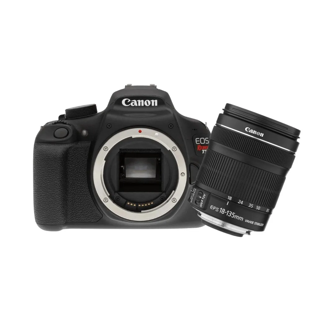 KIT Câmera Canon EOS Rebel T5 + Lente Canon Ef-s 18-135 F/3.5-5.6 IS STM