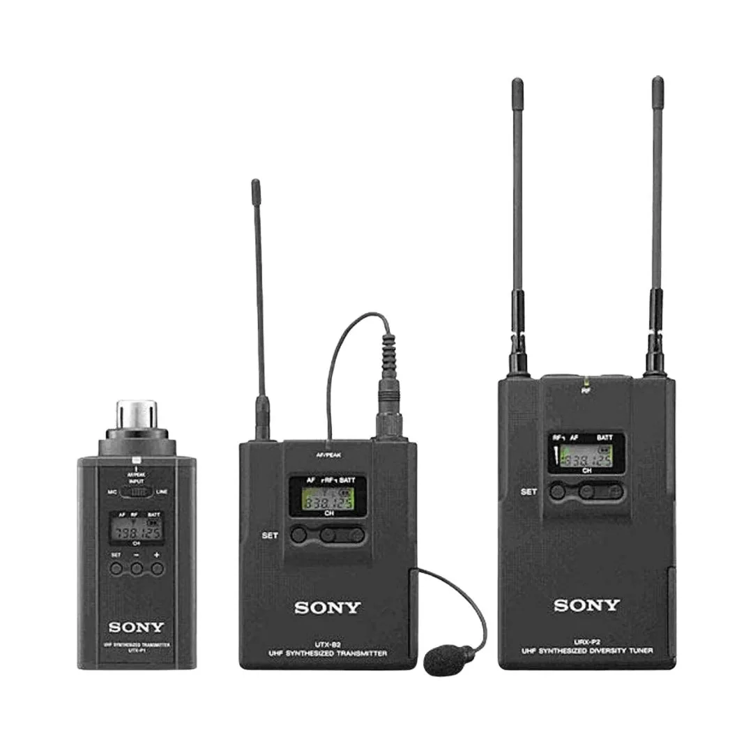 KIT Microfone Lapela SEM FIO - Sony UWP-V6 (UTX-P1 + URX-P2 + UTX-B2)