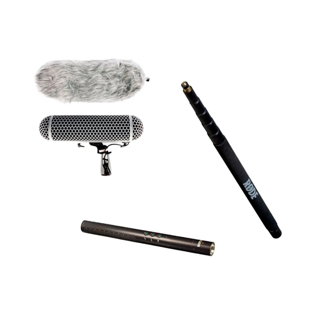 KIT Vara Boom + Blimp + Microfone Rode NTG-4 + Cabo
